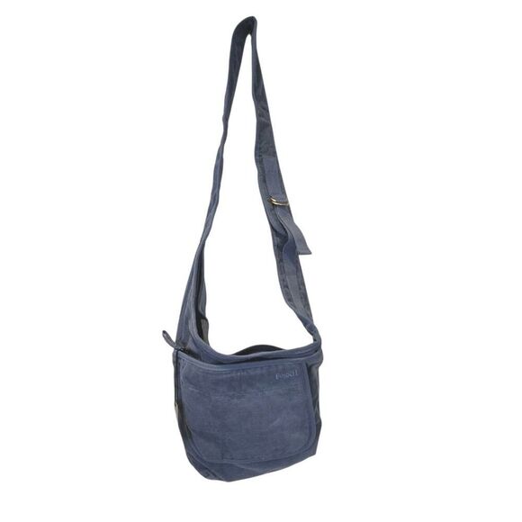 FOSSIL Vintage Y2K Blue Corduroy Crossbody Bag/Purse, Hook-and-loop Travel NWT - Picture 8 of 11